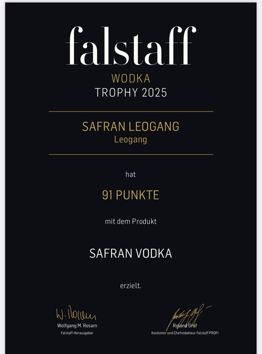 Safran Vodka 700ml mit 23 Karat Mozartgold