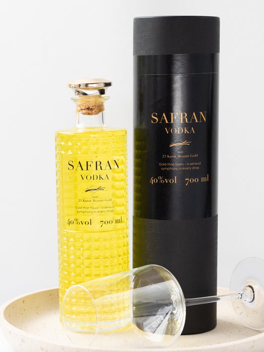 Safran Vodka 700ml mit 23 Karat Mozartgold