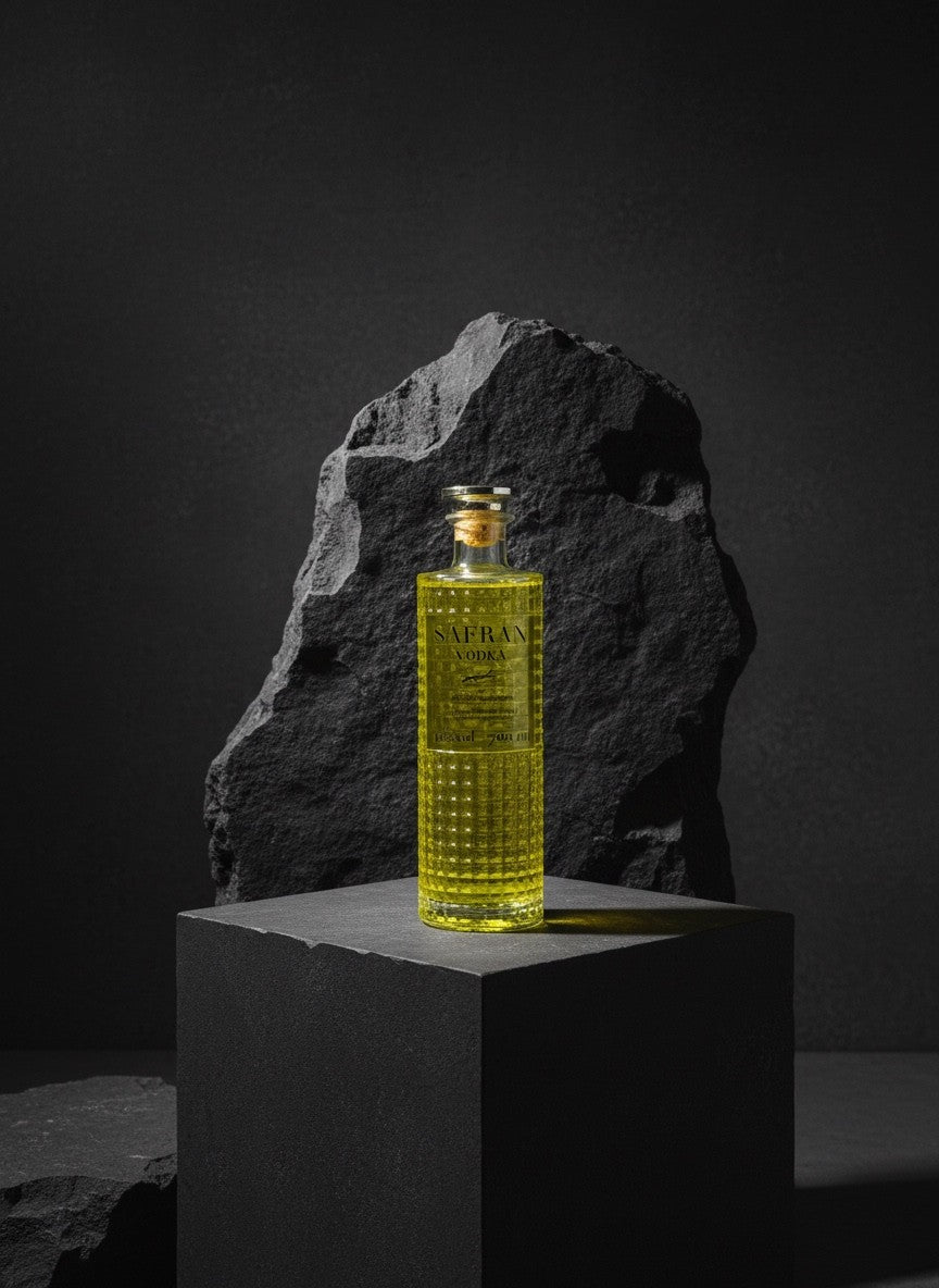 Safran Vodka 700ml mit 23 Karat Mozartgold
